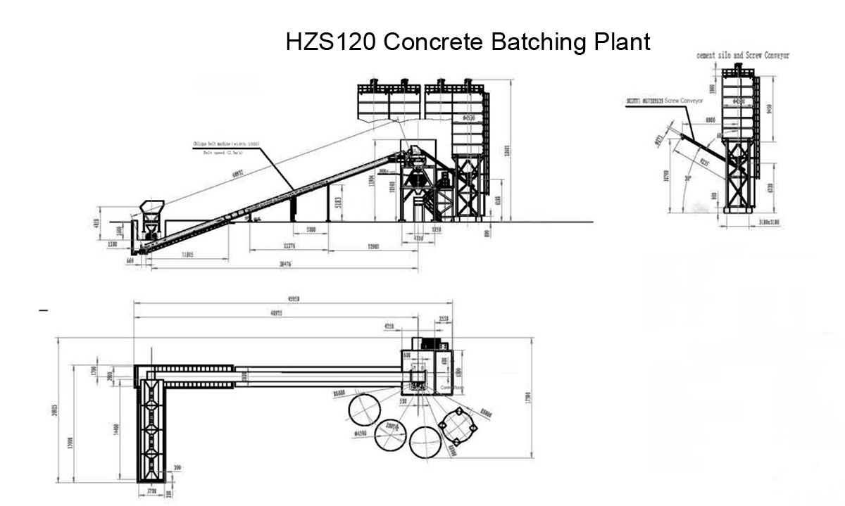 hzs120 Стационарный бетонный завод